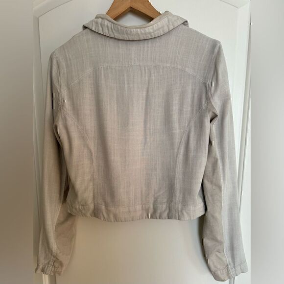 Marrakech by Anthropologie Zip-Front Moto Jacket with Oversized Collar Size S - Picture 6 of 12